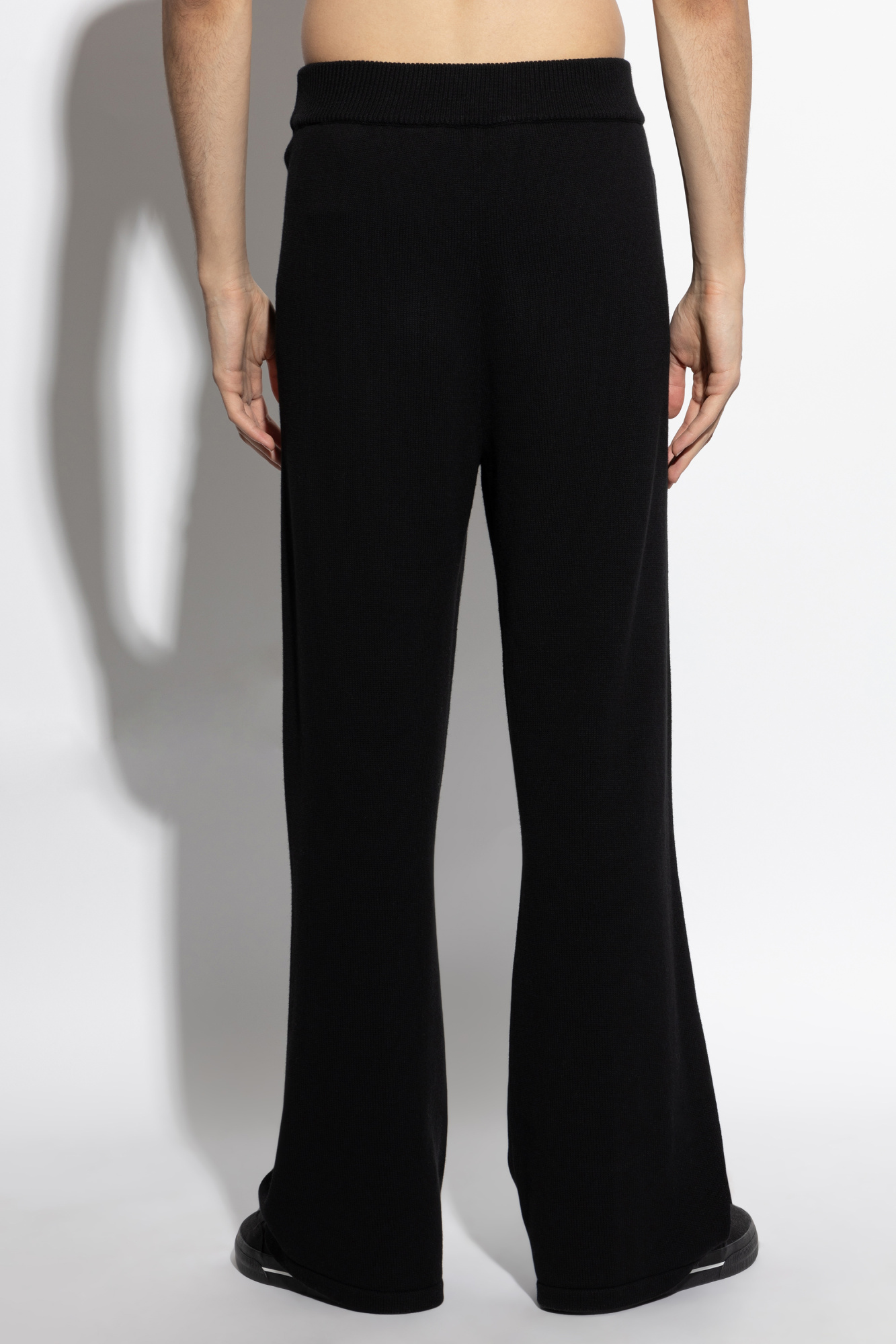 パンツ Palm Angels PWHG021E23 KNI001 1001 Trousers Black PALM ANGELS SOIREE KNIT LOGO PANTS. PALM ANGELS
